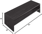 Whitmor Stackable 2-Tier Shoe Shelf, 31 inch, Espresso - Image 2