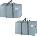 VENO 2 Pack Heavy Duty Moving Bags, Extra Large Storage Bags with Reinforced Handles & Strong Zippers, Foldable & Reusable Moving Box Alternative for Clothes & Dorm Storage by Veno
