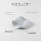 Effortless Catchall Tray for Keys and Jewelry, Irregular Ceramic Bowl with Matte Finish, Modern Nightstand Organizer, 7.7 x 7.7 Inches - Image 5