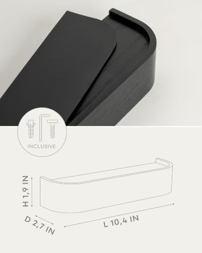 Kazai. Key Holder 'Toke' | Minimalist Key Hook Design from Berlin | Modern Key Holder Wall Mount with Wooden Shelf | Key Rack for Wall as Entryway Organizer | Oak, Black - Image 6