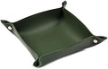 Leather Jewelry Valet Tray for Women and Man (Dark Green-B) by SANQIANWAN