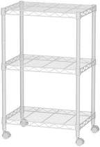 SINGAYE 3 Small Wire Shelves Kitchen Pantry Close Home Organizers and Storage Bathroom Shelf Laundry Room Organization Adjustable Book Metal Garage Shelving Unit by SINGAYE