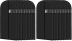 Garment Bags for Hanging Clothes 16 packs Washable Black Suit Bags for Closet Storage and Travel with Clear Window (43 inches) by Lzerking