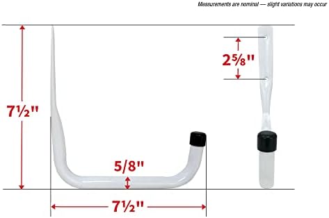 Shepherd Hardware 8096E Heavy Duty Steel Garage Storage Utility Hooks, 3 Sizes, 6 Pack, White - Image 4