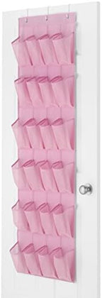 Whitmor 24 Pocket Over the Door Shoe Organizer - Pink by Whitmor