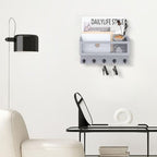 Nekon Mail and Key Holder for Wall Decorative, 11 Inch Mail Holder, Gray - Image 5