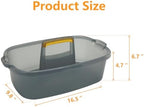 Goderewild Cleaning Caddy Organizer with Handle, Storage Basket/Totes Portable for Bathroom Supplies, Cleaning Products, and Sink Tool.(Translucent Gray×2, 2 Pack) - Image 2