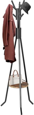 Simple Houseware Freestanding Coat Rack with Shelf, 9 hooks, Black by SimpleHouseware
