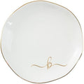 InnoBeta Jewelry Tray, Initial Ring Dish, Ceramic Trinket Dish, Letter B by InnoBeta