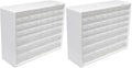 Akro-Mils 44-Drawer Plastic Drawer Storage Cabinet for Garage Organization, Bead Organizer, Building Bricks Storage, Teacher Toolbox, Makeup Organizer, 20-Inch W x 6-Inch D x 16-Inch H, 10144 White by Akro-Mils