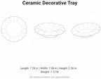 Ceramic Decorative Tray, Square Catchall Dish for Jewelry and Keys, 7.3 Inch Vanity and Entryway Organizer (1 PC) - Image 7