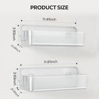 Nieifi Adhesive Shower Shelves, Clear, 2 Pieces - Image 2