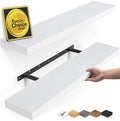BAYKA White Floating Shelves 22.5in, Set of 2, Wall Mounted for Wall Decor by Bayka