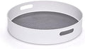 Copco Under-Sink Pantry and Cabinet Organizer, 18-Inch, Revolving Storage Solution, White and Gray by Copco