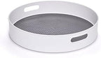 Copco Under-Sink Pantry and Cabinet Organizer, 18-Inch, Revolving Storage Solution, White and Gray by Copco