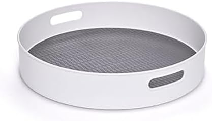 Copco Under-Sink Pantry and Cabinet Organizer, 18-Inch, Revolving Storage Solution, White and Gray by Copco