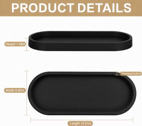 Bathroom Tray,Vanity Tray,Perfume Tray for Makeup,Perfume,Trinket - Image 7