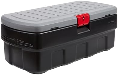 Rubbermaid 48 Gallon Black Action Packer Lockable Latch Indoor and Outdoor Storage Box Container for Home, Garage, Backyard, Single by Unknown