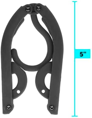 SE 12-piece Set of Folding Ultra Compact Travel Hangers (Black & White), Open 16-Inches Folded 5-Inches - Image 5