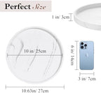 Luxspire 10.63" Resin Turntable Lazy Susan for Table Top, Gravel White - Image 7