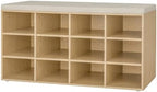 DINZI LVJ Shoe Storage Bench with Cushion, 40.9" Cubby Shoe Rack, 12-Cubby by DINZILVJ