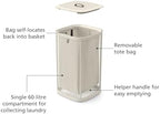 Joseph Joseph Tota One 60L/15.85 gallon Laundry Basket, Removable Washing Bag with handles, Perfect for Bedroom & Bathroom, Ecru - Image 4