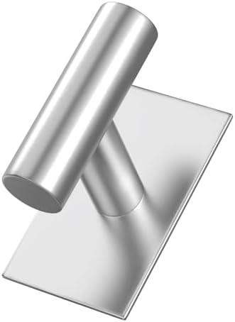 VAEHOLD Wall Towel Hooks, Heavy Duty Sticky Holder Waterproof Towel Hooks for Hanging Coat, Clothes, Closet Hook Wall Mount for Kitchen (Silver, 6 Pack) - Image 5