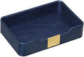 PU Leather Valet Tray, Nightstand Organizer, Catchall Tray, Blue by MEIBOOCH