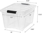 IRIS USA 6-Pack 32 Quart Storage Bins with Lids, Clear - Image 2