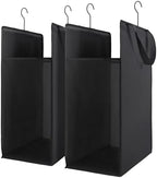 FENTEC Hanging Laundry Hamper，2 Pack Black Hanging Laundry Basket by Fentec