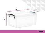 Superio 36 Quart Clear Plastic Storage Boxes with Lids, Stackable Organizer Containers, BPA-Free Storage Bins for Home, Office, School & Dorm, 6 Pack - Image 2