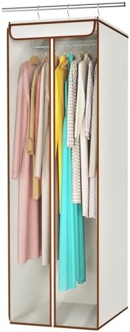 Univivi Garment Bags for Hanging Clothes, Cloth Bag 54 In, 1 PCS, Beige by Univivi