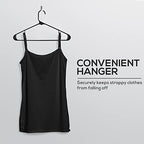 Utopia Home Plastic Hangers 200 Pack – Built-in Strap Hooks Black | Space saving | Durable & strong | Closet organizer | Clothes hangers | Ideal for shirts, pants, skirts & coats - Image 3