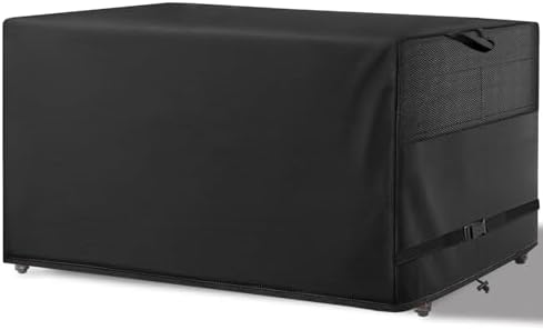 Patio Coffee Table Cover, Black, 48" L x 26" W x 18" H by Wnanan