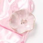 Binoster Ceramic Leaf Jewelry Dish, Pink Key Tray, Modern Jewelry Holder, Small Ring Dish, Trinket Tray, Nightstand Decor Room Decor - Image 2