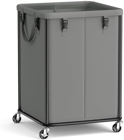 SONGMICS Laundry Basket with Wheels, Removable Liner Bag, 45 Gallon (170 L) by Unknown