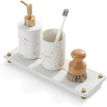 Razborci Water Absorbing Stone Sink Caddy Kitchen Sink Organizer Tray, Diatomite Bathroom Counter Tray, Gold Faucet Drying Mat Coaster Soap Dish Rack Riser Dispenser Sponge Holder, Beige 12.5" x 4.5" by Razborci