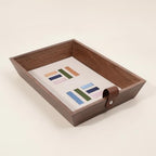 Decorative Storage Tray Organizer Display Tray Catchall Holder with Rectangular Shallow Shape and Straight Sides Suitable for entryway Desk Dresser countertop, T15-C Large Storage Tray - Image 4