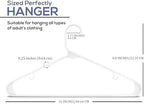 Utopia Home Plastic Hangers 200 Pack – Built-in Strap Hooks White | Space saving | Durable & strong | Closet organizer | Clothes hangers | Ideal for shirts, pants, skirts & coats - Image 2