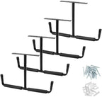 QWORK Overhead Ceiling Hooks Rack – Heavy Steel Storage Hangers for Garage, Workshop & Basement by QWORK