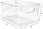 Isaac Jacobs 3-Pack Large Clear Storage Bins with Handles - Image 2