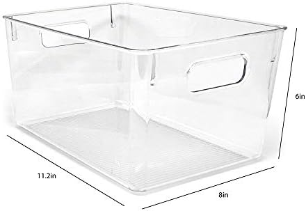 Isaac Jacobs 3-Pack Large Clear Storage Bins with Handles - Image 2