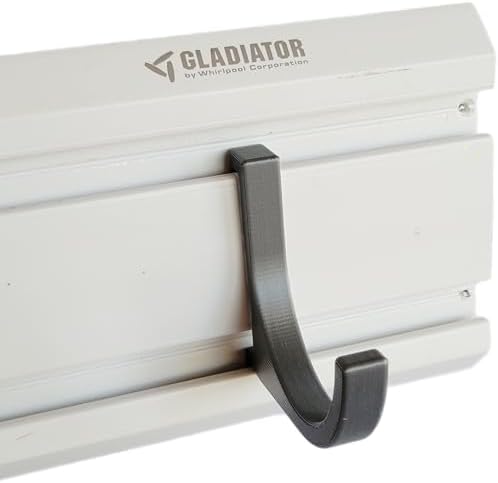 4-Pack - 3" Dia. J-Hook Set for Gladiator Gearwall and Geartrack Storage System, 20 lb Rating, Grey, Made in USA by Unknown