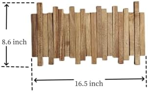 Natural Wood Wall Mounted Piano Coat Rack| Coat Rack Wall Mount| Flip Down Wall Hook Rack 5 Hooks| Entryway Wall Art Hook,Made of Acacia Wood (Wood Wax Oil staining Light Brown). - Image 5