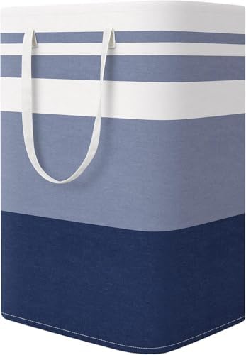 StorageRight Laundry Basket Hamper Large Collapsible Laundry Hamper with Easy Carry Handles，Freestanding Clothes Hampers for Laundry, Bedroom, Dorm, Clothes, Towels, 75L, Gradient Blue by StorageRight