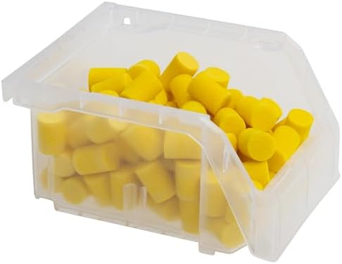 ReadySpace Extra-Small Stackable Plastic Storage Bins, 12-Pack, Clear - Image 4
