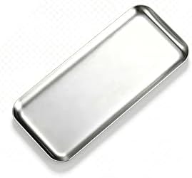 Small Tray Stainless Steel, 7.9" Rectangular Vanity Tray - Silver by VCREATC-VCREATEFORCUSTOMER