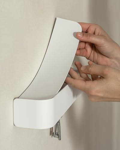 Kazai. Key Holder for Wall 'Tone' | Minimalist Key Hooks Design from Berlin | Modern Key Hanger with Metal Shelf | Key Hook Wall Mounted as Hallway Furniture | White - Image 5