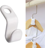 otylzto 50PCS(or100) Hanger Hooks for Plastic Clips Clothes Space Saving Hangers for Clothes Closet Hangers Space Saver | Clothes Organization creates vertical storage space, fits most standard hangers, ideal for small closets, dorms & apartments by otylzto