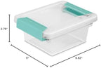 Sterilite 18-Pack Clip Box, Stackable Clear Plastic Bins with Latching Lids, Mini - Writing, Arts or Crafts Supplies Storage Containers for Home, Office, Classroom and Workshop Organization - Image 2